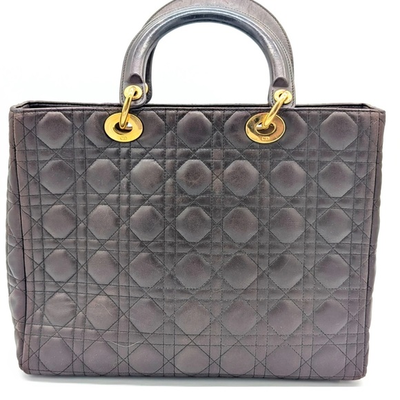 Dior Lady Dior (Large Dark Brown) - Picture 2 of 8